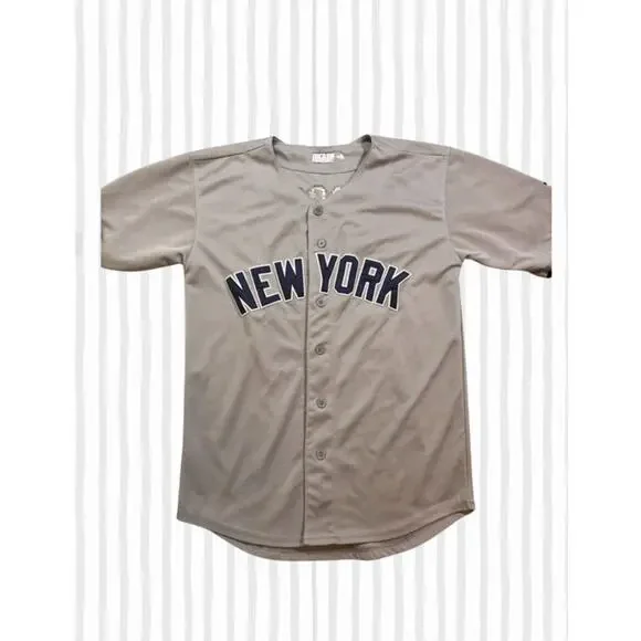 New York Yankees Didi Gregorius #18 Gray Button Jersey Size US UK Medium - Picture 1 of 8